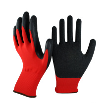 NMSAFETY 13 Gauge rot Nylon beschichtet schwarz Latex Handschuh / Industriearbeit Handschuhe / gute Griff Handschuhe